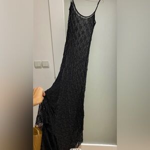 Zara Black Maxi Lace Dress